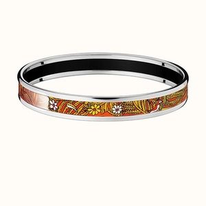 NEW Hermès Narrow Printed Bangle La Vie en Orange